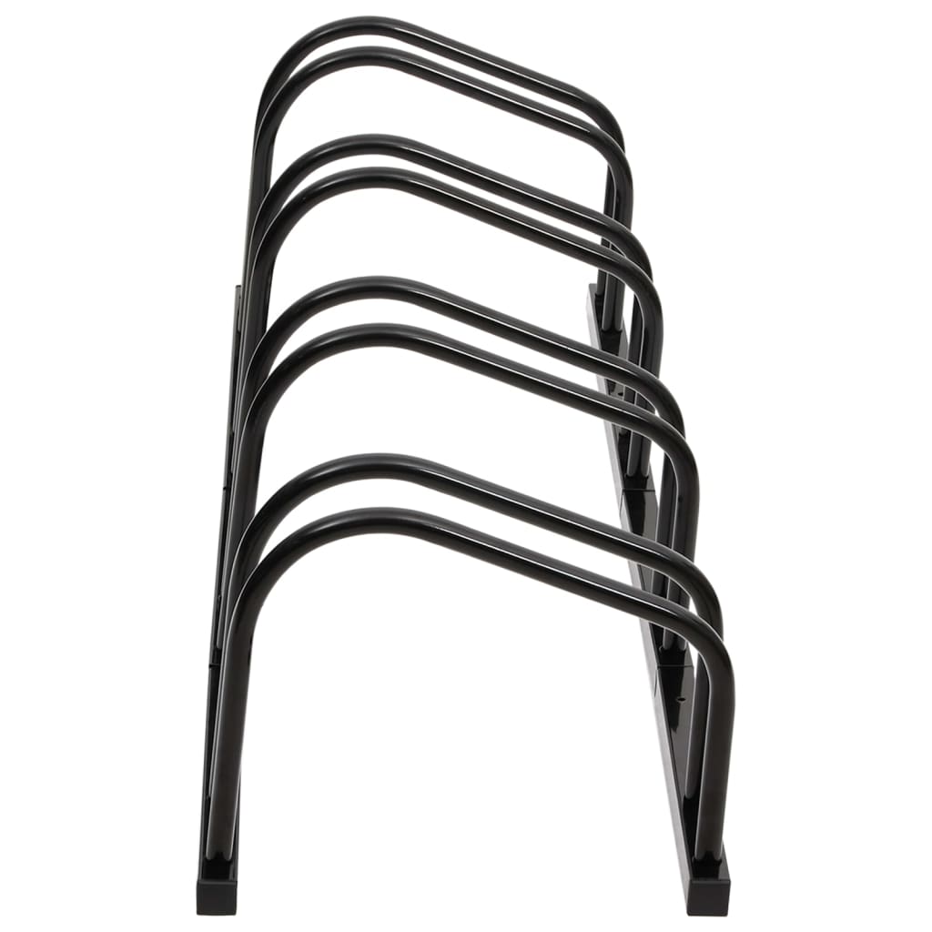 Vidaxl Rack de bicicleta para 4 bicicletas de acero negro