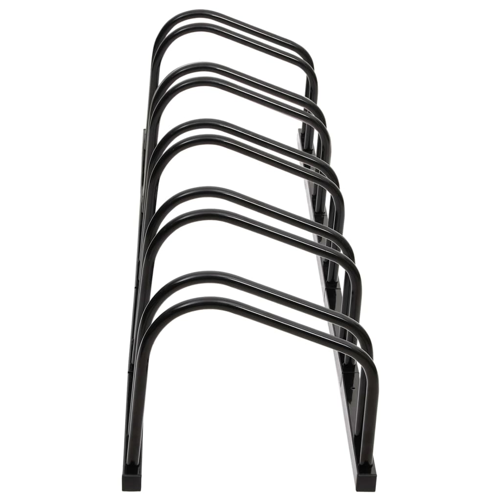 Vidaxl bicycle rack for 5 bikes steel black