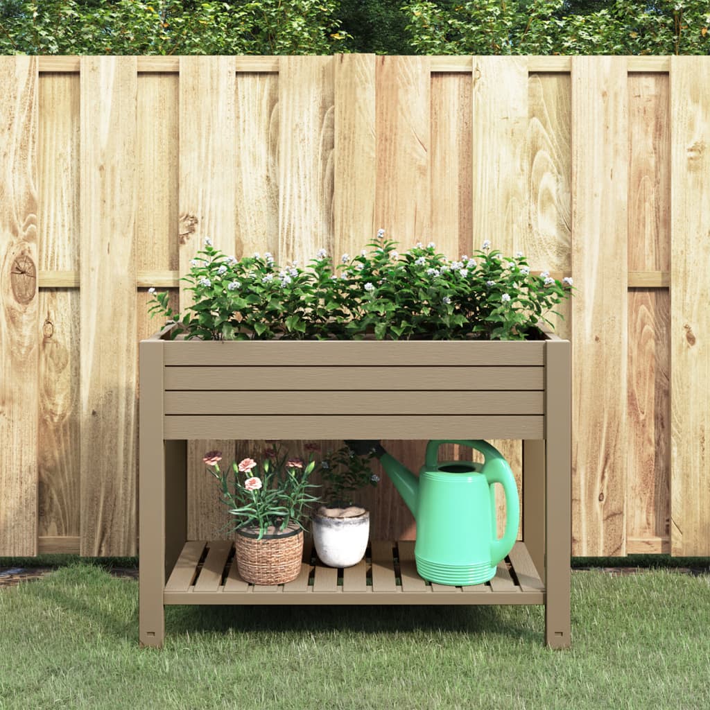 Vidaxl Planter surélevé 110x45x79 cm en polypropène brun clair