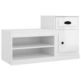 Vidaxl Cabinet da scarpe 100x42x60 cm Properpata in legno Bianco lucido