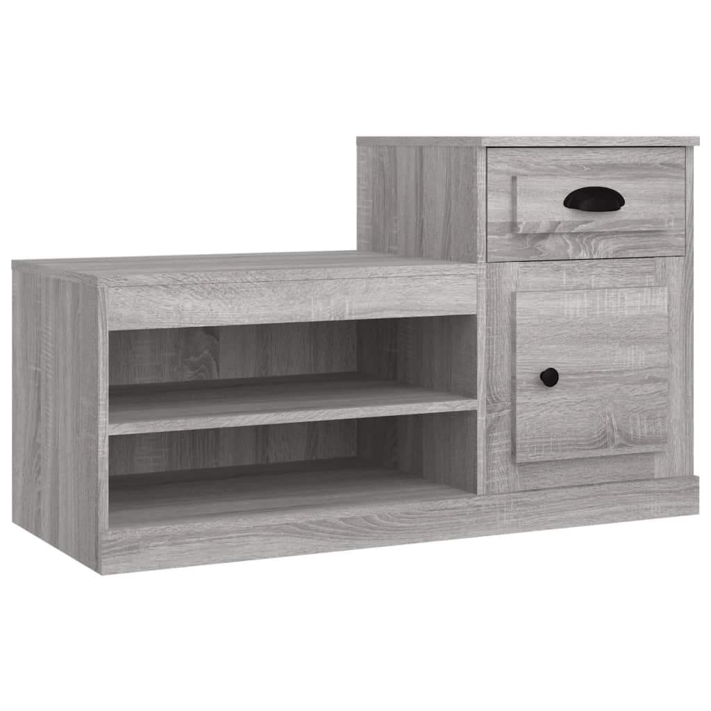 Vidaxl Shoe Cabinet 100x42x60 cm Property Wood Grey Sonoma Oak Color