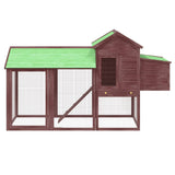 Vidaxl Chicken Coop 193x65x117 cm Solid Pine Mokka sylinder