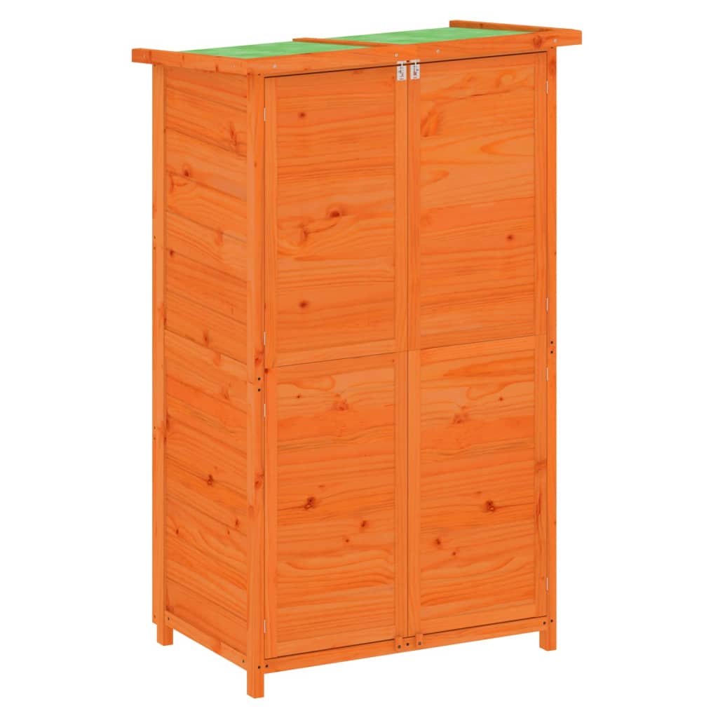 Vidaxl Garden Shed 83x57x140 cm Solid fyrretræbrun