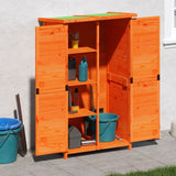 Vidaxl Garden Shed 83x57x140 cm Solid fyrretræbrun