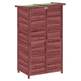 Vidaxl Garden Shed 83x57x140 cm Solid Pine Mugger -farvet