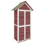 Vidaxl Garden Shed 89x52.5x175 cm Solid Pine Mocha -farvet