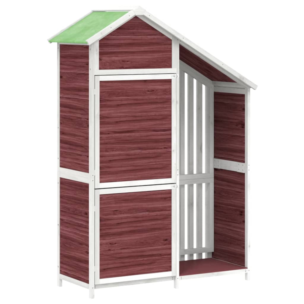 Vidaxl Garden Shed 120x53.5x170 cm Solid Pine Mocha -farvet