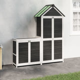 Vidaxl Garden Barn Juego de granero Solid Pine Gray