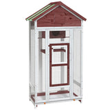 Vidaxl Aviary 91.5x53x170 cm Solid Pine Mugger -farvet