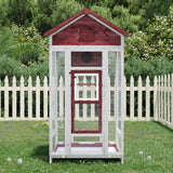 Vidaxl Aviary 91.5x53x170 cm Solid Pine Mugger -farvet