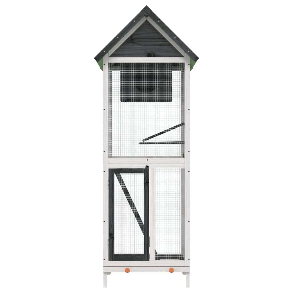 Vidaxl aviary 60x58.5x160 cm Solid pine Gray