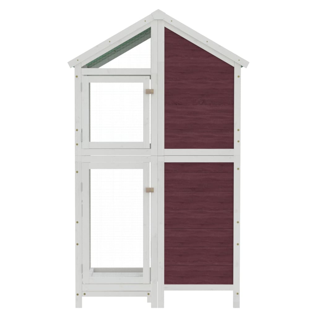 Vidaxl Aviary 97x81x152 cm Solid Pine Mugger -farget