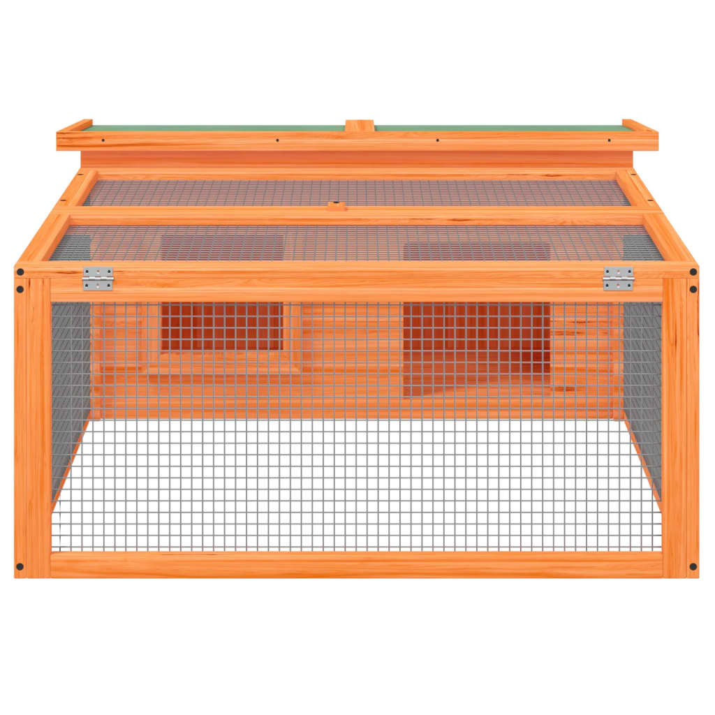 Vidaxl Rabbit Hutch 117.5x97x47,5 cm Pinna solido marrone