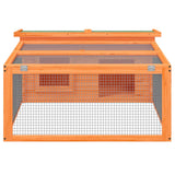 Vidaxl Rabbit Hutch 117.5x97x47,5 cm Pinna solido marrone