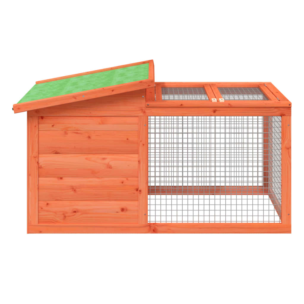 Vidaxl Rabbit Hutch 100,5x54x55 cm Solid Pine Pine Brown