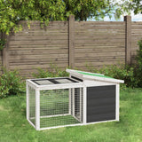 Vidaxl Rabbit Hutch 100.5x54x55 cm Solid furugrå