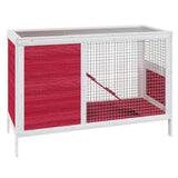 Vidaxl Rabbit hutch 103x44x69.5 cm Solid pine red red