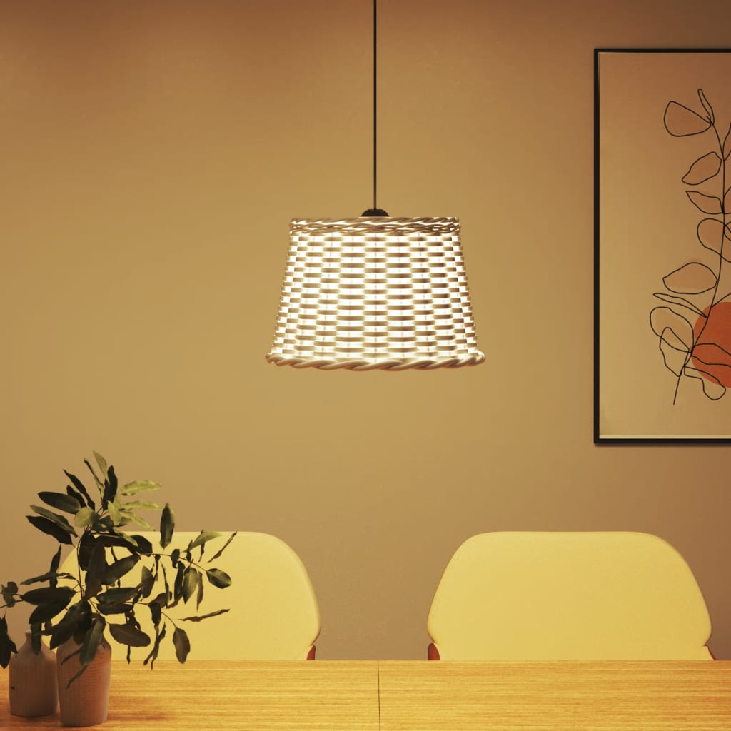 Vidaxl Ceiling lampshade Ø40x26 cm Wicker white