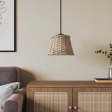 Vidaxl Ceiling lampshade Ø15x12 cm Wicker Brown