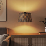 Vidaxl Ceiling lampshade Ø38x23 cm Wicker Brown