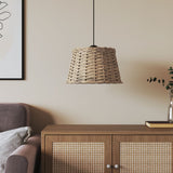 Vidaxl Ceiling lampshade Ø38x23 cm Wicker Brown