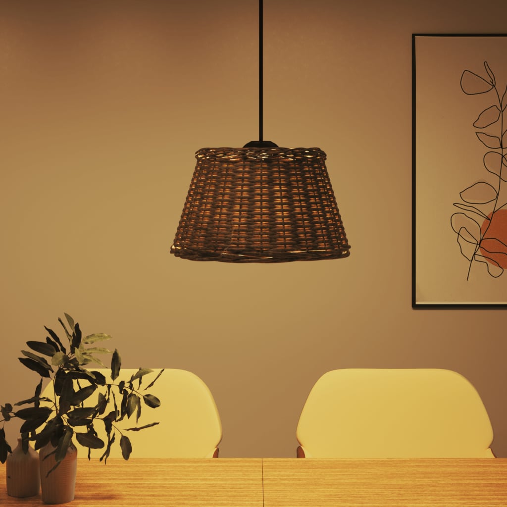 Vidaxl Ceiling lampshade Ø50x30 cm Wicker Brown