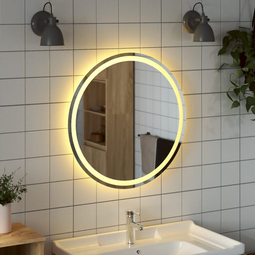 VidaXL Badkamerspiegel LED rond 70 cm