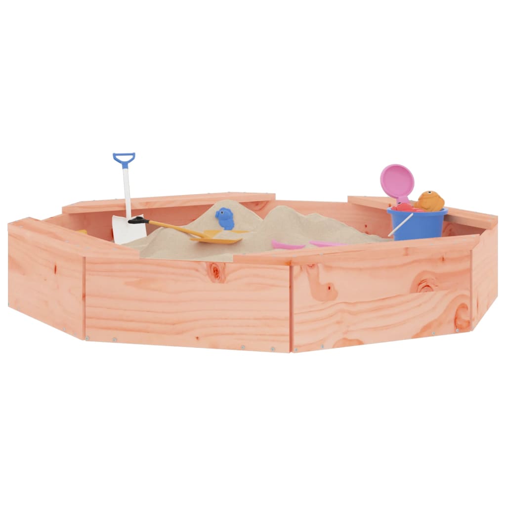 Vidaxl Sandpit con panchine ottagonale solido Douglashout