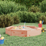 Vidaxl Sandpit con panchine ottagonale solido Douglashout