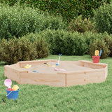 Vidaxl Sandpit con panchine pino solido ottagonale