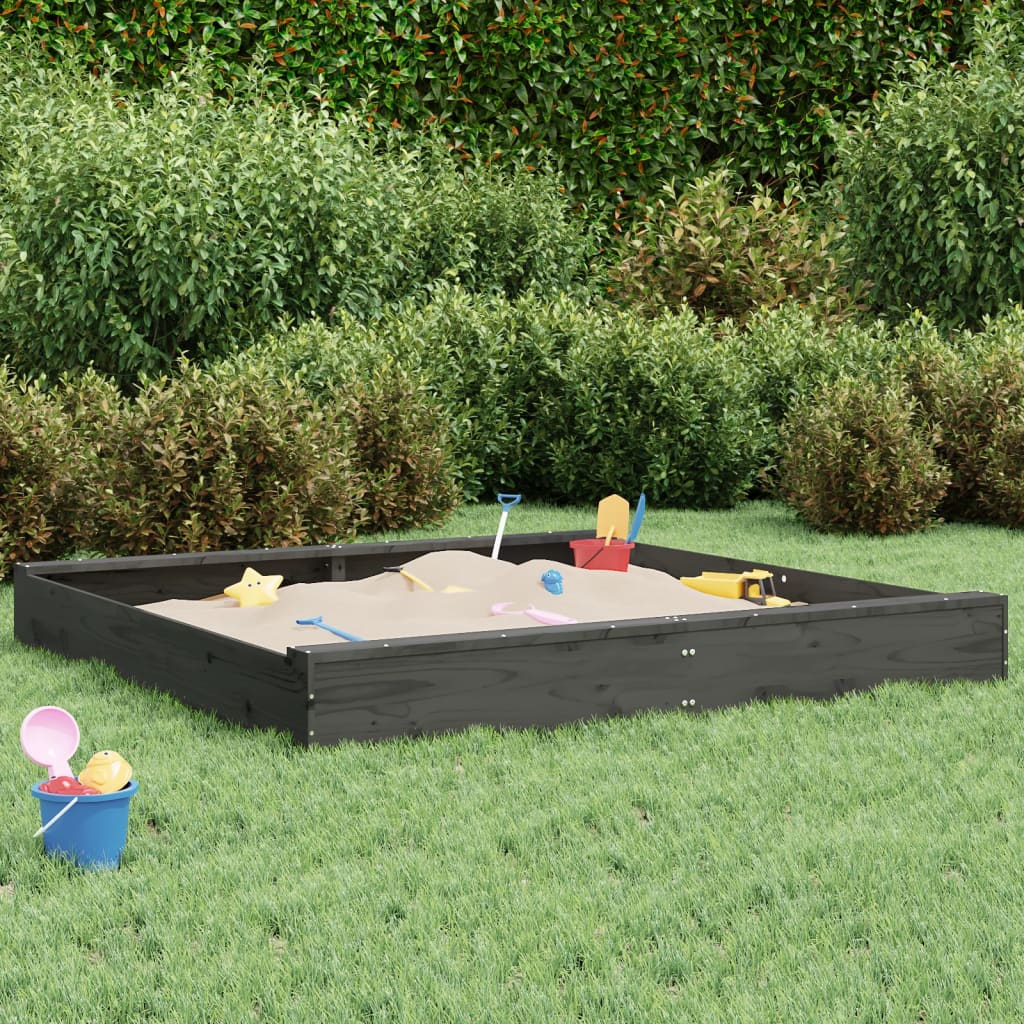 Vidaxl Sandbox mat Bänken Square zolidd Pinzy gro