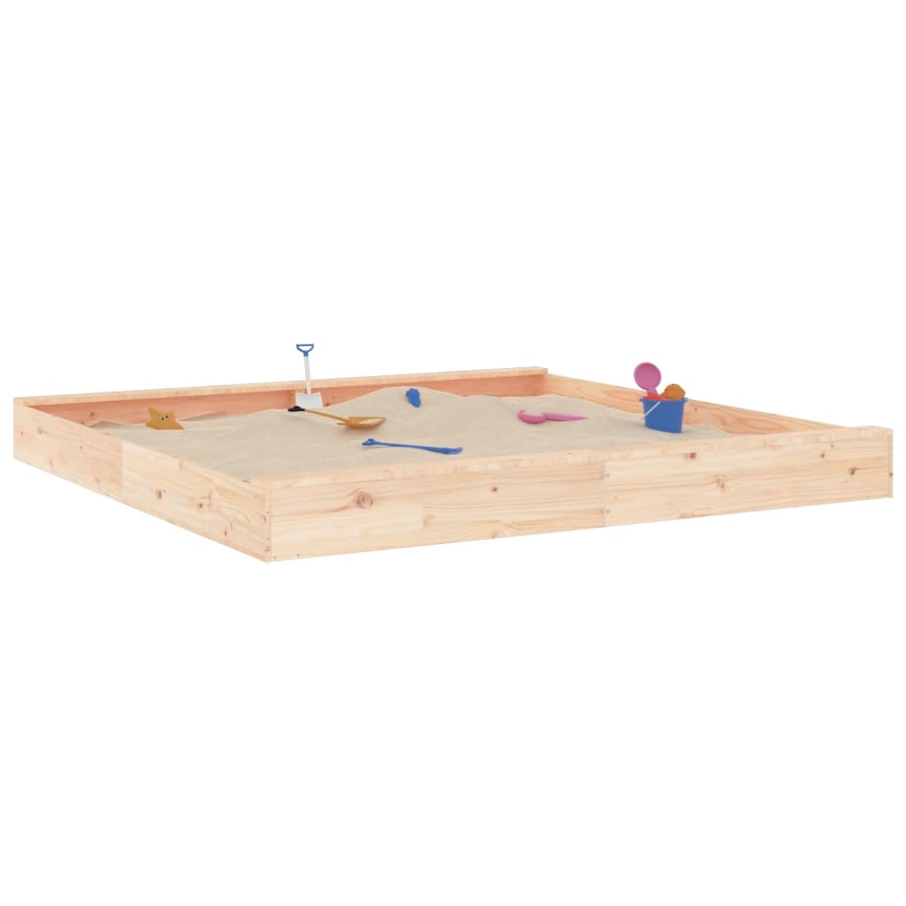 Vidaxl Sandbox con panchine Pinna solida quadrata