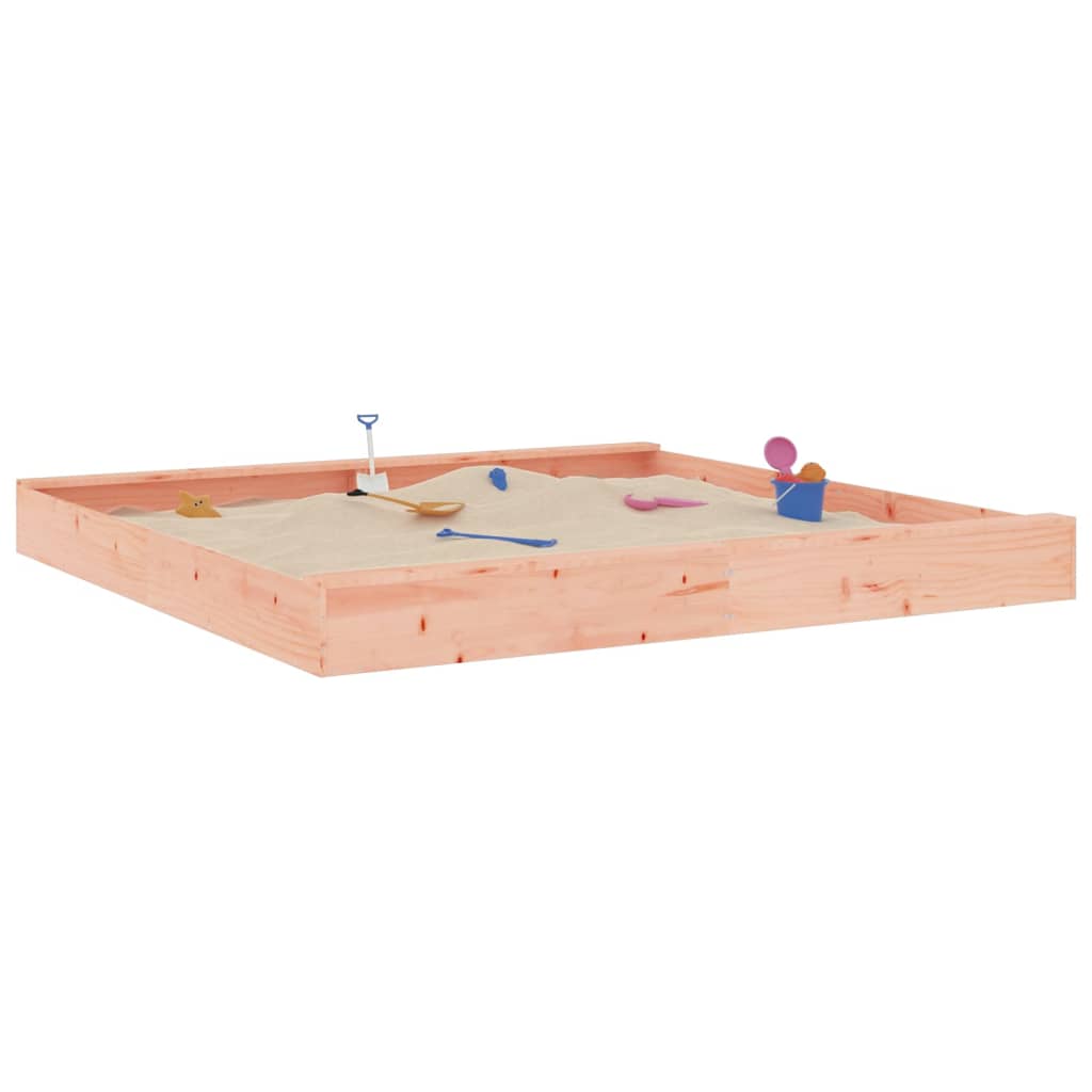 Vidaxl Sandpit s klopi Square Solid Douglashout