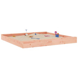 VidaXL sandpit with benches square solid douglashout