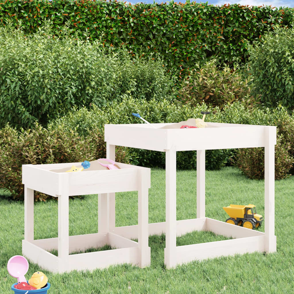 Vidaxl sand tables 2 pcs solid pine white