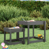 Vidaxl sand tables 2 pcs solid pine gray gray