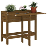 VidaXL Planter with folding table top Pine wood Honey brown