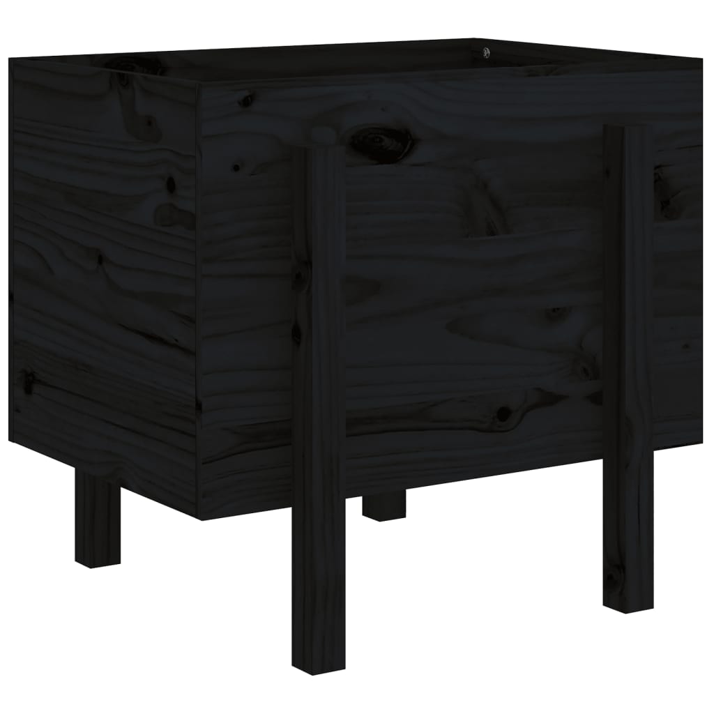 Casella di pianificazione Vidaxl 62x50x57 cm Pino solido nero