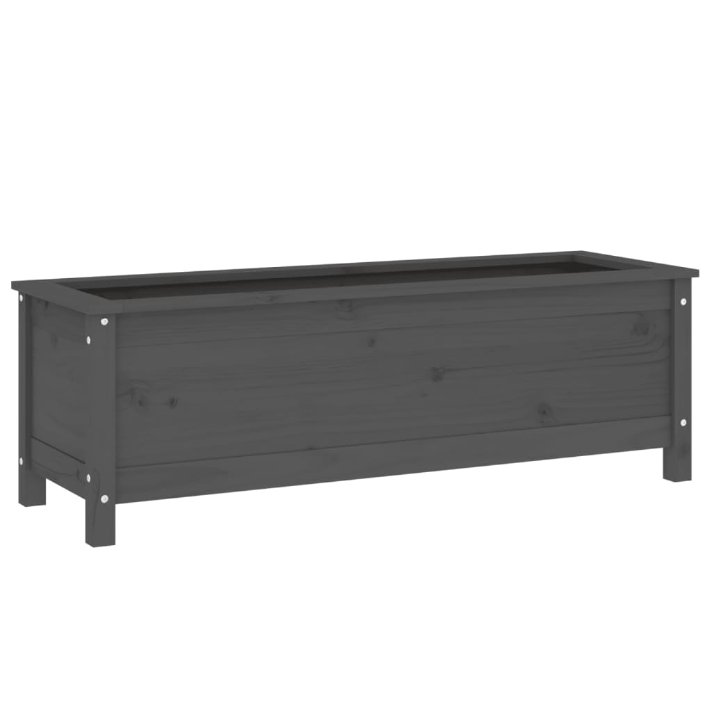 VidaXL Planter raised 119.5x40x39 cm Solid pine Gray