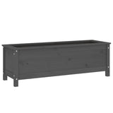 VidaXL Planter raised 119.5x40x39 cm Solid pine Gray