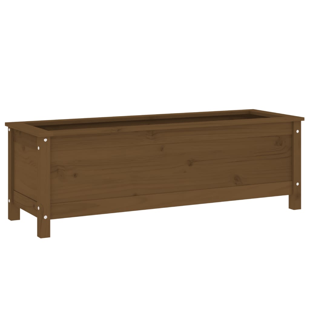 Vidaxl Planter élevé 119.5x40x39 cm en pin solide brun miel