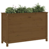 Vidaxl planter hævet 119,5x40x78 cm solid fyrretræ honningbrun