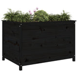 Vidaxl Planter hevet 119,5x82,5x78 cm solid furu tre svart