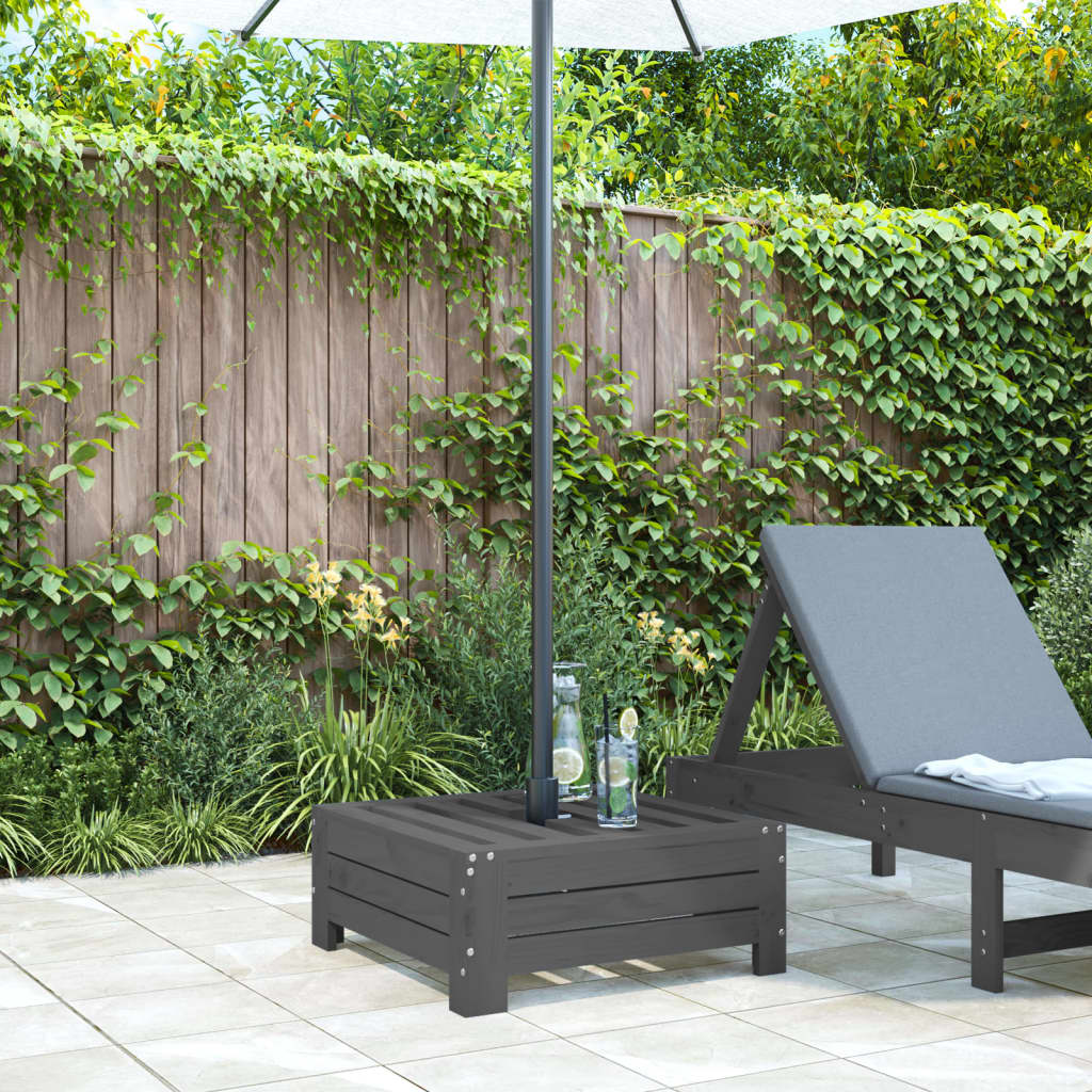 Vidaxl Parasol Footing Solid Pine Grey