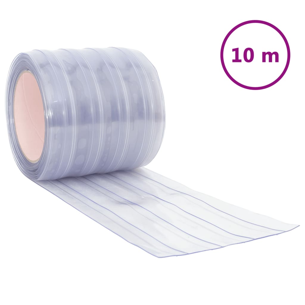 Vidaxl deurboordijn 200 mm x 1,6 mm 10 m PVC gjennomsiktig