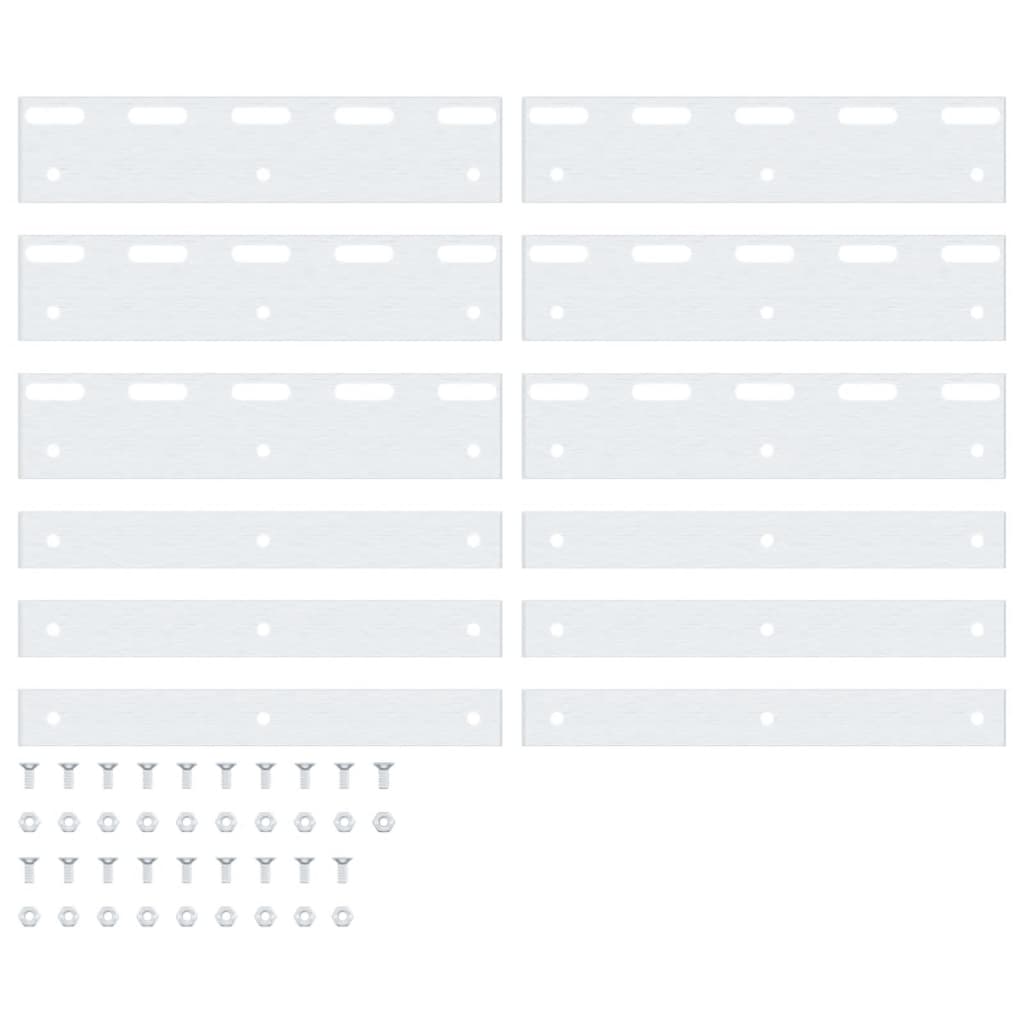 Vidaxl -forbindelsesplader 6 stk 20 cm rustfrit stål sølvfarvet