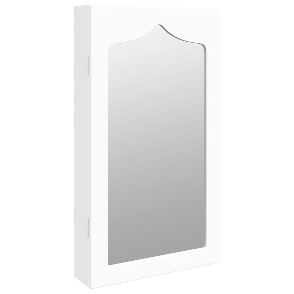 Vidaxl jewelry cupboard with mirror wall -mounted 37.5x10x67 cm white