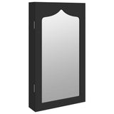 VIDAXL -Schmuckschrank mit Spiegelwand -montiert 37,5 x 10 x 67 cm schwarz