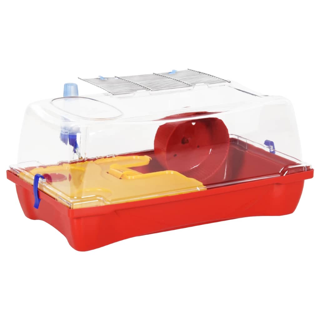 Vidaxl Hamsterkooi 57x33x26 cm in polipropene rosso