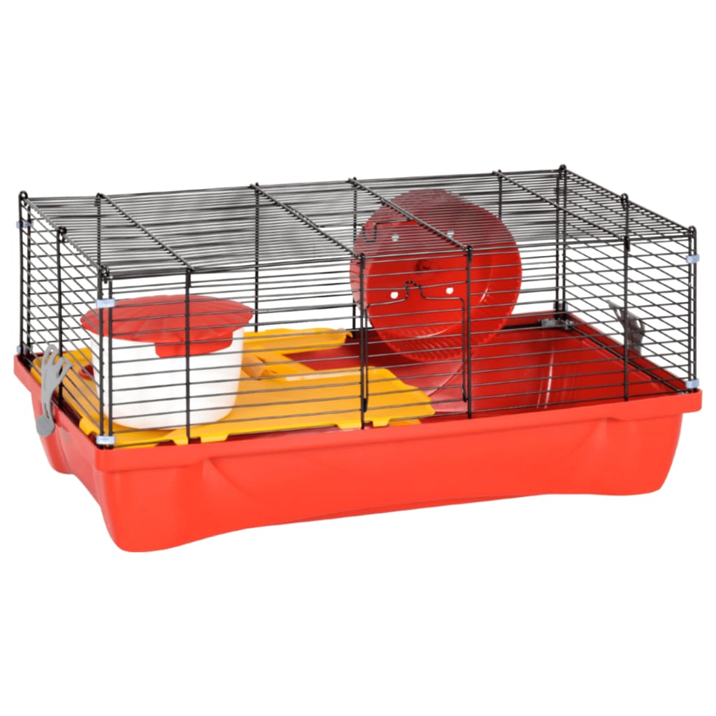 Vidaxl Hamsterkooi 58x32x36 cm Polypropen und Metallrot